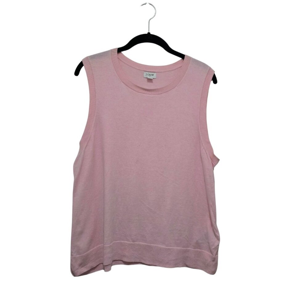 J.Crew Pink Sleeveless Sweater Shell Size Large